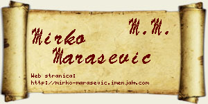 Mirko Marašević vizit kartica